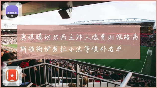 意媒曝切尔西主帅人选费利佩路易斯领衔伊劳拉小法等候补名单